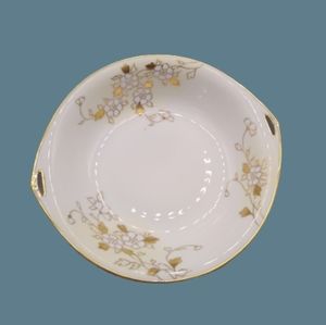 Nippon Antique Cherry Blossom Gold Moriage Serving Bowl Morimura Bros Vintage